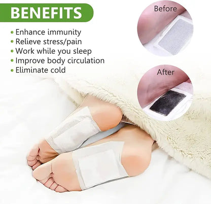 Detox Foot Patches for Soothing Foot Care, Relaxation and Detoxification Plaster & Patch - Natural Body Cleanse (Pack of 20)