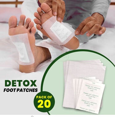 Detox Foot Patches for Soothing Foot Care, Relaxation and Detoxification Plaster & Patch - Natural Body Cleanse (Pack of 20)