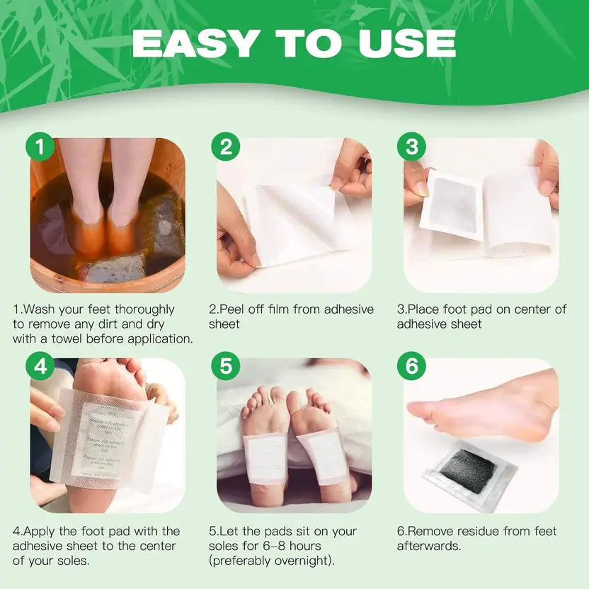 Detox Foot Patches for Soothing Foot Care, Relaxation and Detoxification Plaster & Patch - Natural Body Cleanse (Pack of 20)