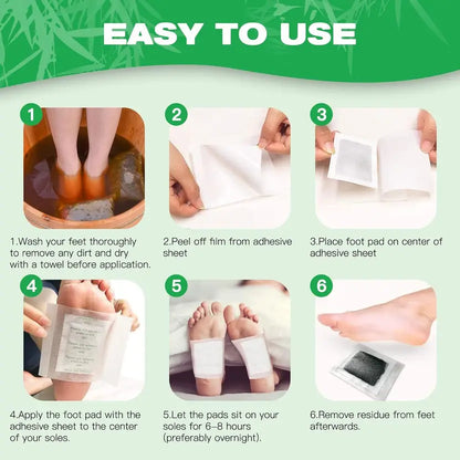 Detox Foot Patches for Soothing Foot Care, Relaxation and Detoxification Plaster & Patch - Natural Body Cleanse (Pack of 20)