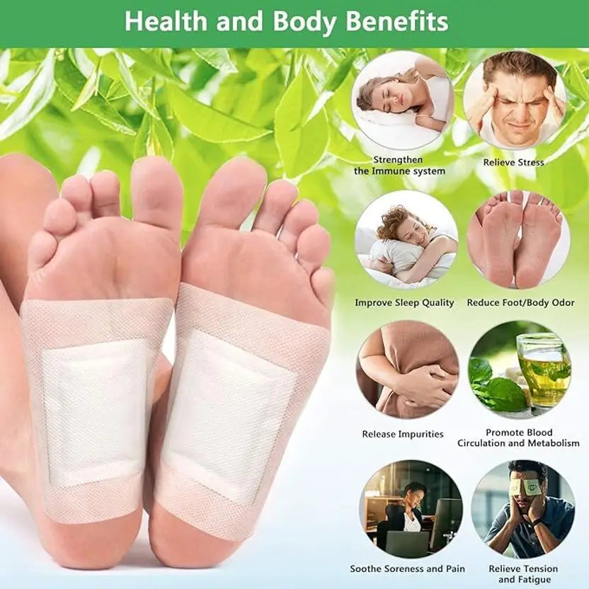 Detox Foot Patches for Soothing Foot Care, Relaxation and Detoxification Plaster & Patch - Natural Body Cleanse (Pack of 20)